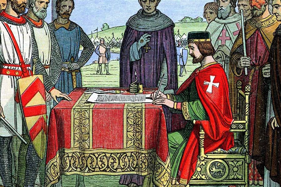 What document, signed in 1215, limited the powers of the English monarchy?